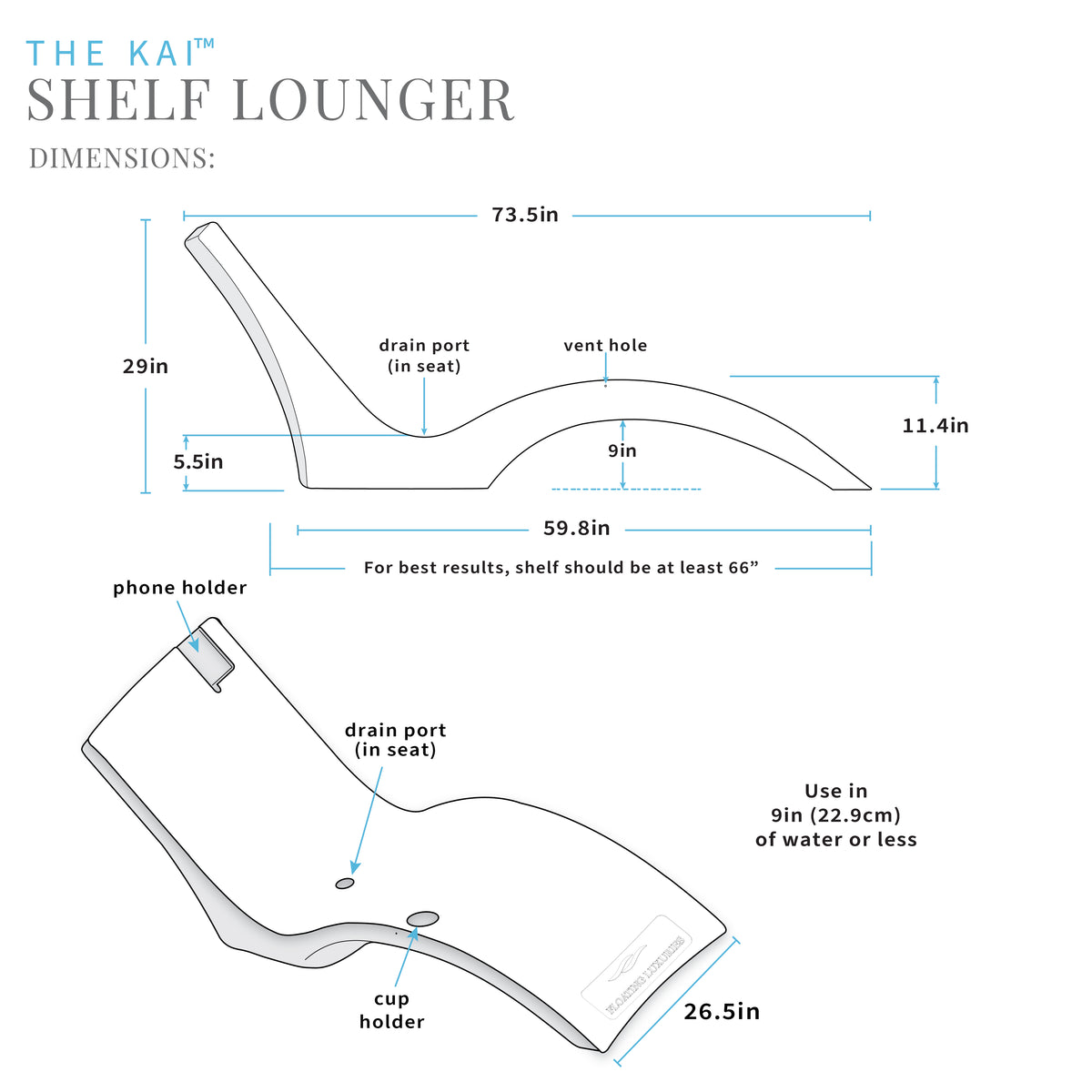 Kai Shelf Lounger - Set of Two Chairs (9 inches of water or less)
